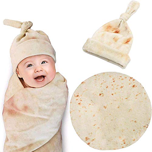 Dropship Burrito Tortilla Blankets Funny Gifts For Your Family And Friends;  Cute Food Wrap Blanket For