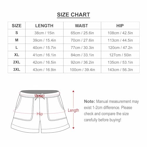 Generic Burrito Tortilla Pattern Womens Sweat Shorts Drawstring High Waist Athletic Loose Elastic with Pocket S, Style-4-13