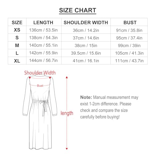 FULAOER Burrito Tortilla Pattern Women's Long Sleeve Round Neck Maxi Dress High Waist Layered A-Line Flowy Maxi Dress L