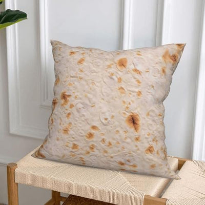 VOSERY Tortilla Throw Pillow Covers 16x16 Set of 4, Decorative Pillowcase for Couch Bed Sofa Living Room Farmhouse Soft Cushion Case