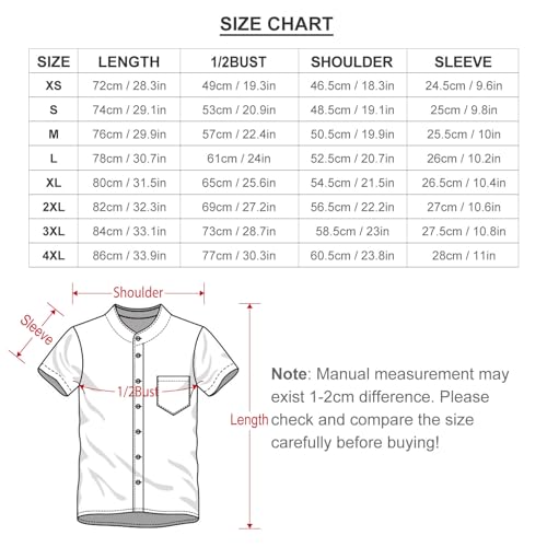 FULAOER Burrito Tortilla Pattern Men's Stand Collar Shirt Summer Beach Short Sleeve Button Casual Shirt S, Style-23-2