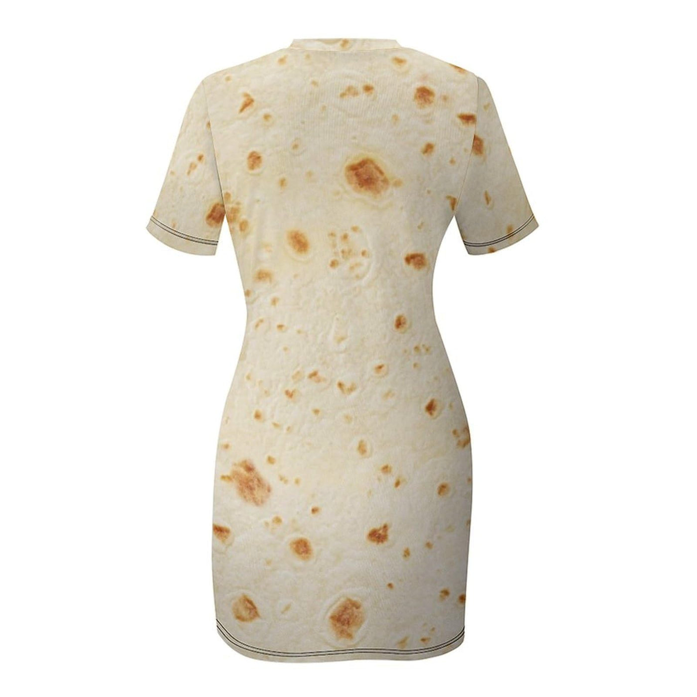 Burrito Tortilla Pattern Women‘s Casual Loose Summer Crewneck Short Sleeve Tshirts Dress M