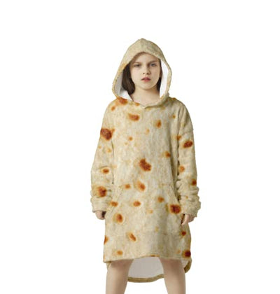 Liawyiue Kids Oversized Blanket Hoodie Boys Burrito Cozy Soft Wearable Blanket Girl Hood Blanket Sweatshirt Pockets Pullover Hoodie Blanket Kids 2-6
