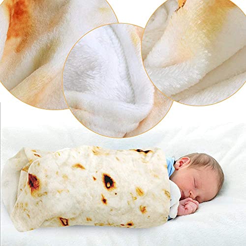 Ashipher Burrito Swaddle Blanket for Baby Wrap Tortilla Safe Flannel Tech Tortillas